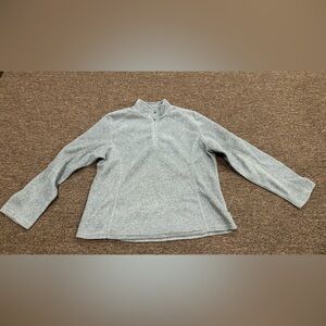 EUC Womens Swiss Alps XL soft Gray Quarter-Zip Pullover LS casual warm comfy top